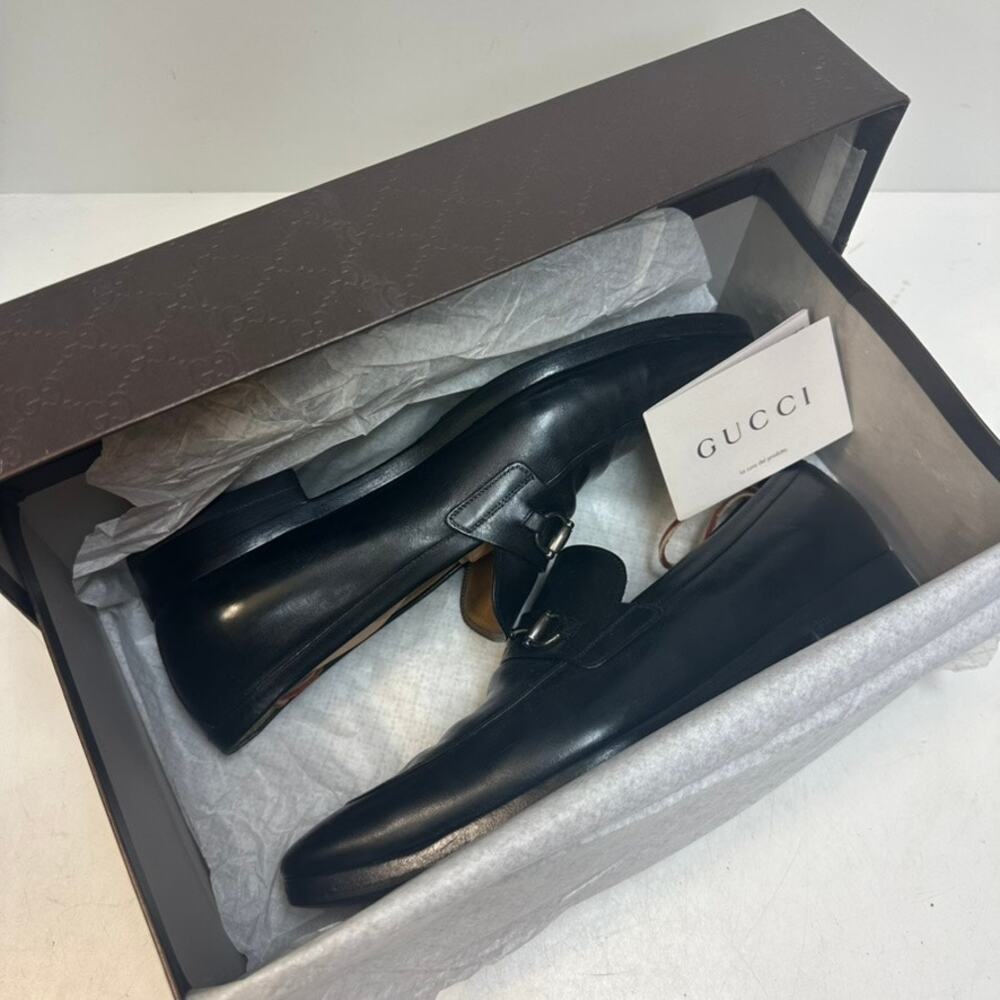 FULLY RESOLED Gucci Horsebit Bit Loafers Black Calf Made in Italy UK 9 US 10 D